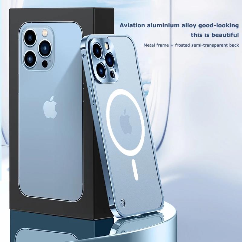 Protect and Charge with Magnetic Charging Aluminum Case Cover Your iPhone