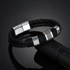 Black Leather Cord Bracelet
