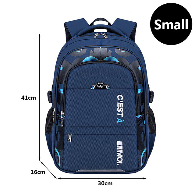 [NEW] 46 cm Primary School Bag | Boys Student Backpack | Lightweight Large Capacity Fully Open Design