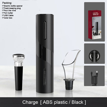 Auto-charging wine cork opener Innovative wine bottle opener with USB charging cable suitable for home use
