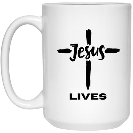 JESUS LIVES 15oz White Mug