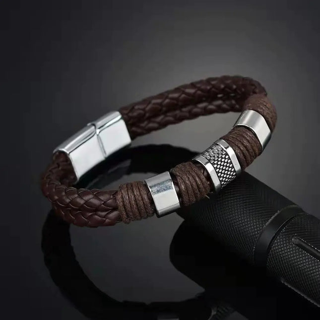 Handmade Multi-layer Braided Leather Men's Bracelet
