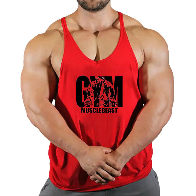 Men's Breathable Elastic Muscle Fitness Running Vest