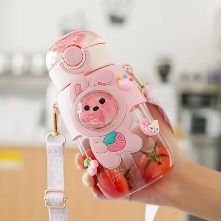 Kawaii Insulated Stainless Steel Water Bottle with Straw