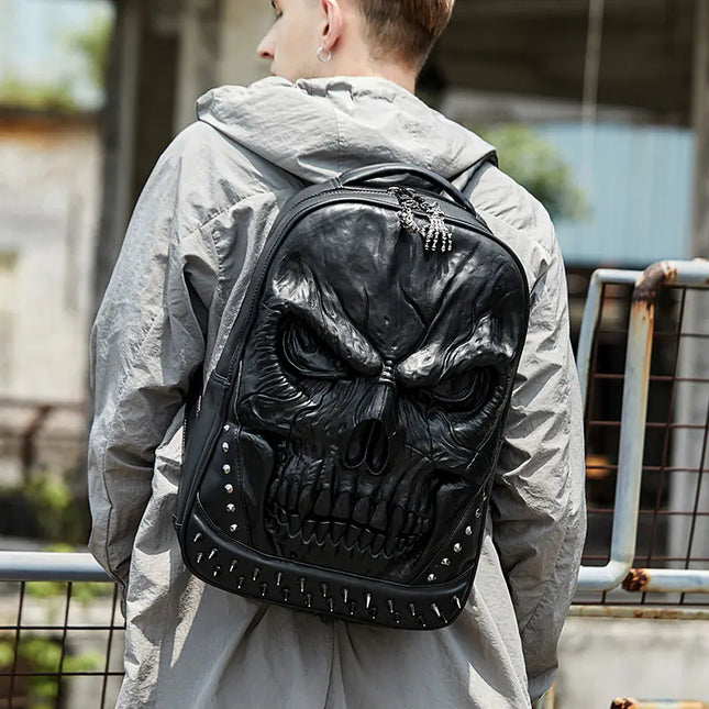 3D Skull European Style Backpack for Apple Devices