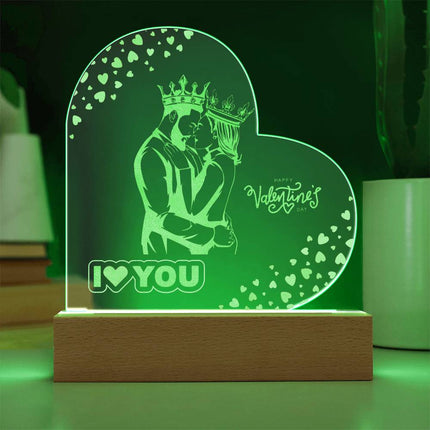 To My Love, Romantic Valentine's Day Gift. Girlfriend Acrylic Heart Plaque