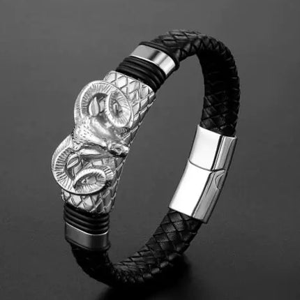 Men's Constellation Stainless Steel Braided Bracelet