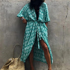 Hole blue leaf / One Size