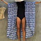 Royal blue leaf / One Size