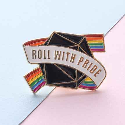Roll-with-Pride Brooch