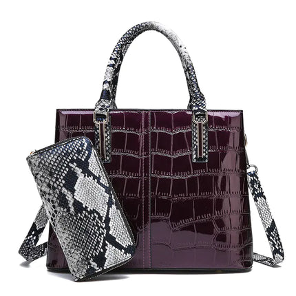 Women's Patent Leather Wallet Crossbody Handbag