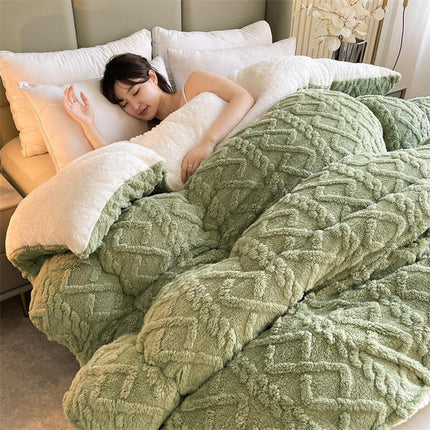 Super Thick Blanket for Bed Artificial Lamb Cashmere Weighted Blankets Soft Comforter