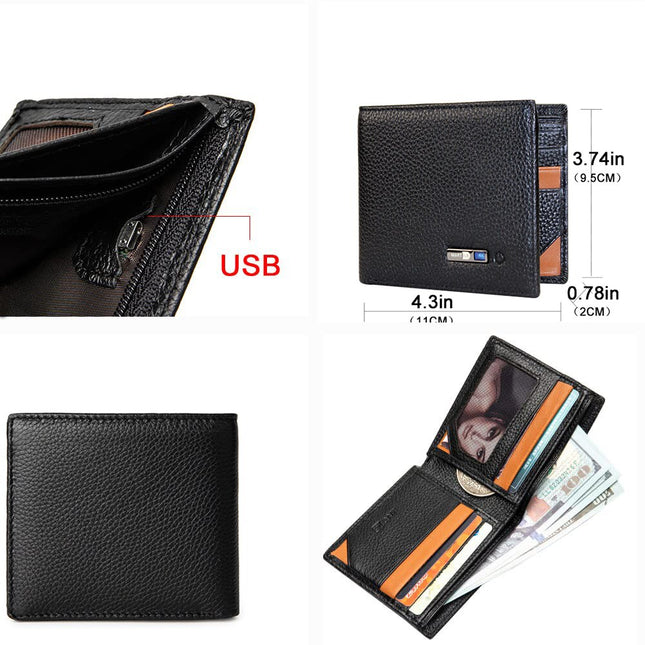 Trackable Anti-Lost Bluetooth Wallet, Intelligent Tracker Finder with Position Locator (Via Phone GPS)