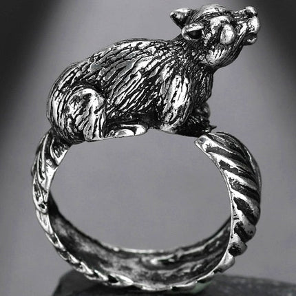 Wolf Silver Ring
