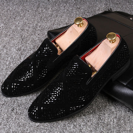 M-anxiu Shining Rhinestone Decoration Fashion Loafer Shoes