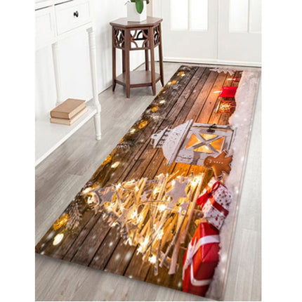 Christmas Santa Claus Anti-slip Kitchen Dinning Room Fireplace Floor Mat