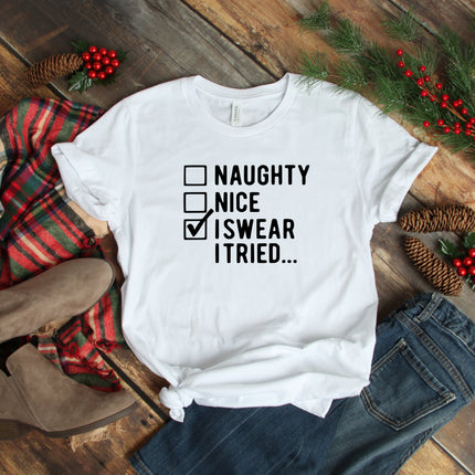 I Swear I Tried Funny Christmas T-Shirts, or Christmas Gift