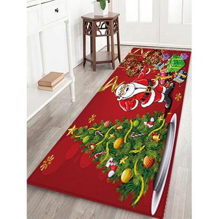 Christmas Santa Claus Anti-slip Kitchen Dining Room Fireplace Floor Mat