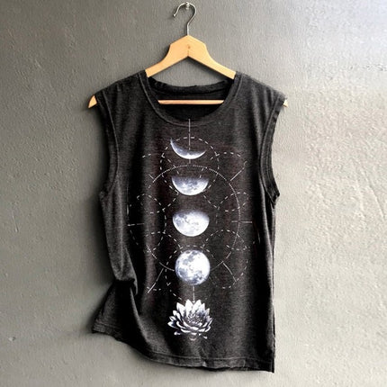 Women moon print Vest