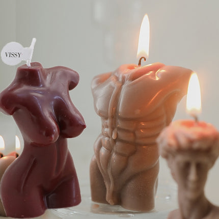 Aromatherapy Female & Male Body Scented Candles 3D Naked Candle Wax Art