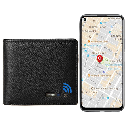 Trackable Anti-Lost Bluetooth Wallet, Intelligent Tracker Finder with Position Locator (Via Phone GPS)