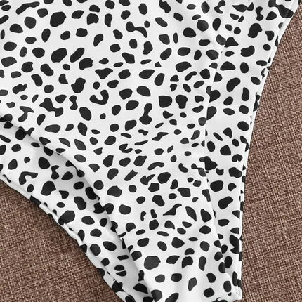 High Waist Bikini Animal Print Leopard Cut Out Underwire
