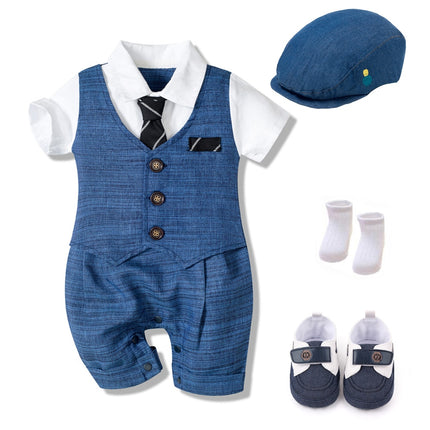 Summer Baby Romper Suit Newborn Boys Formal Clothing
