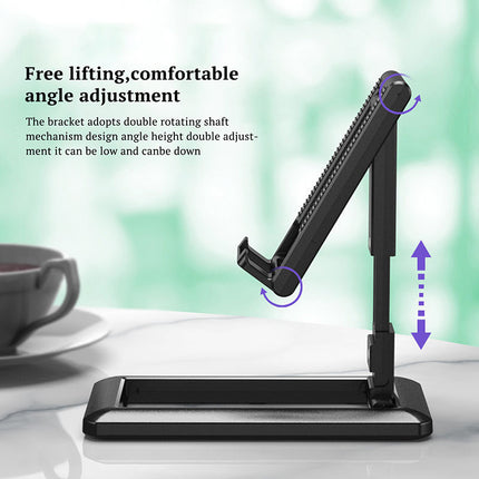 Tablet Or Phone Stand Fully Adjustable Foldable Desktop Phone Holder Cradle Dock Compatible with Phone 15 14 13 12 11 Pro Xs Xs Max Xr X 8, Nintendo Switch,