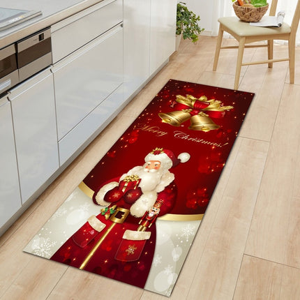 Christmas Carpet 3D Flannel Kitchen Mat Anti-slip Door Mats