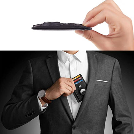 AirTag Wallet Men's Wallet with Money Clip Air Tag Wallet Card Holder RFID Blocking
