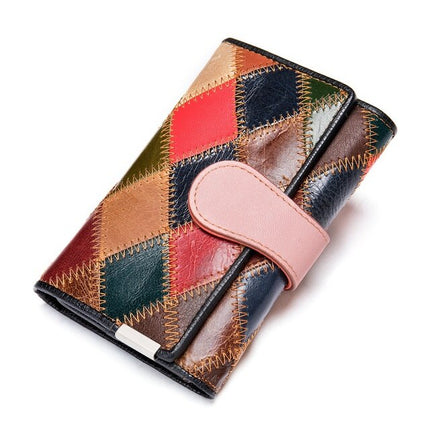 WESTAL Women&#39;s Wallet Luxury Genuine Leather Wallets for Women 2021 Patchwork Woman Wallets Long Cell Phone Wallet Cards Holder