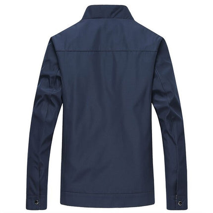 Casual Bomber Solid Outerwear Mandarin Sportswear Men Jacket