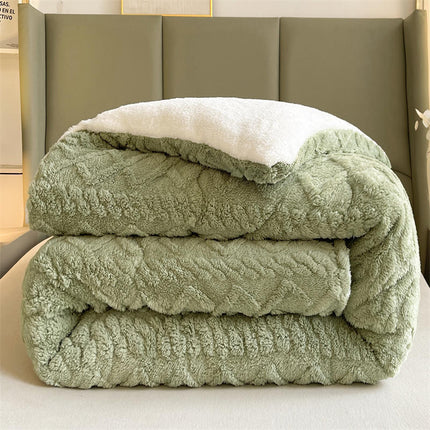 Super Thick Blanket for Bed Artificial Lamb Cashmere Weighted Blankets Soft Comforter