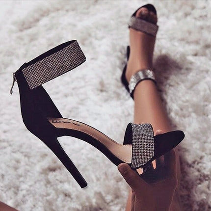 High Heels Women Bling Summer Shoes Rhinestone Crystal Party Stiletto