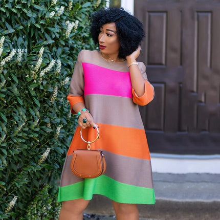 Colorful African Print Dress