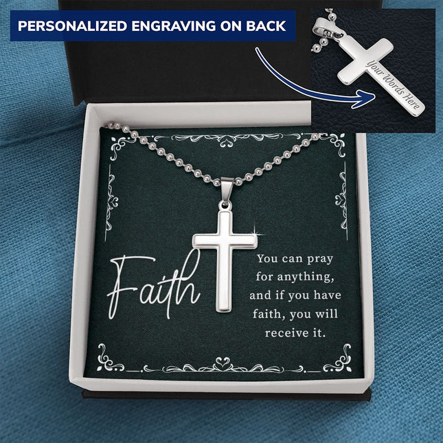 Faith Cross Necklace| Let us pray.
