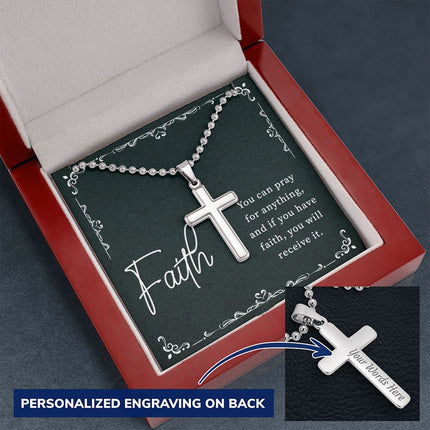 Faith Cross Necklace| Let us pray.