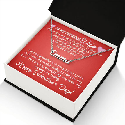 Wife Personalize Name Necklace | Made and Ship From USA