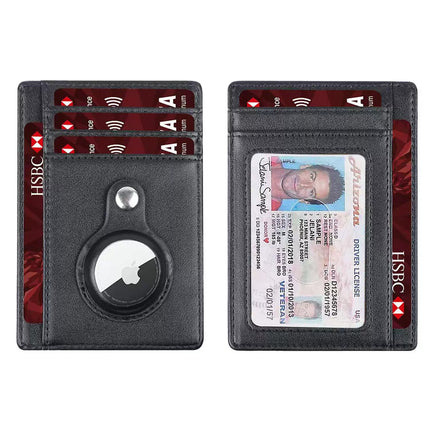 AirTag Wallet Men's Wallet with Money Clip Air Tag Wallet Card Holder RFID Blocking
