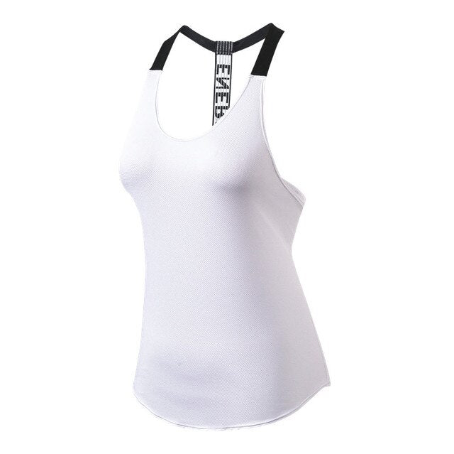 Fitness Top Women Breathable Gym Workout Tank Top Sexy Backless Sport T Shirt Women Running Shirt Sportwear
