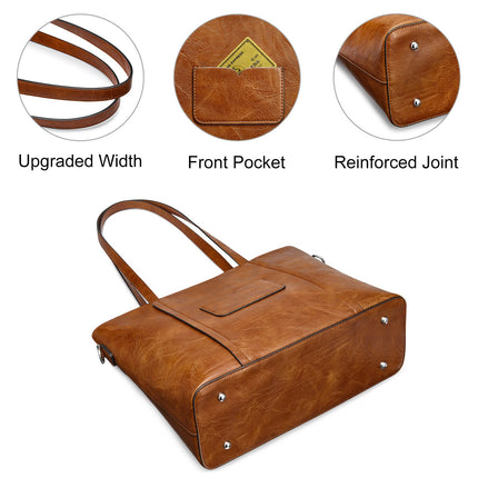 Faux Leather Tote Bag for Women, Tote Shoulder Bag, or Large Work Purse Handbag
