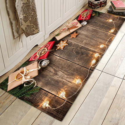 Christmas Santa Claus Anti-slip Kitchen Dining Room Fireplace Floor Mat