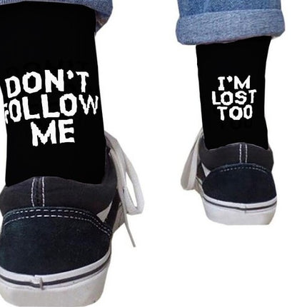 Explosive Socks DON`T FOLLOW ME I AM LOST TOO