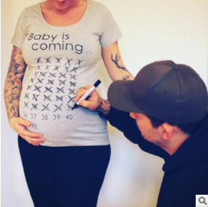 Baby Shower Countdown Maternity shirt