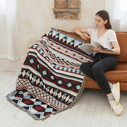 Plaid Knitted Blankets for Sofa Nordic Full Couch Cover Striped or Bedside Throw Blanket