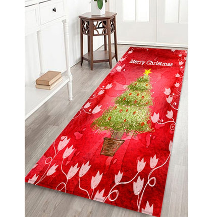 Christmas Santa Claus Anti-slip Kitchen Dinning Room Fireplace Floor Mat