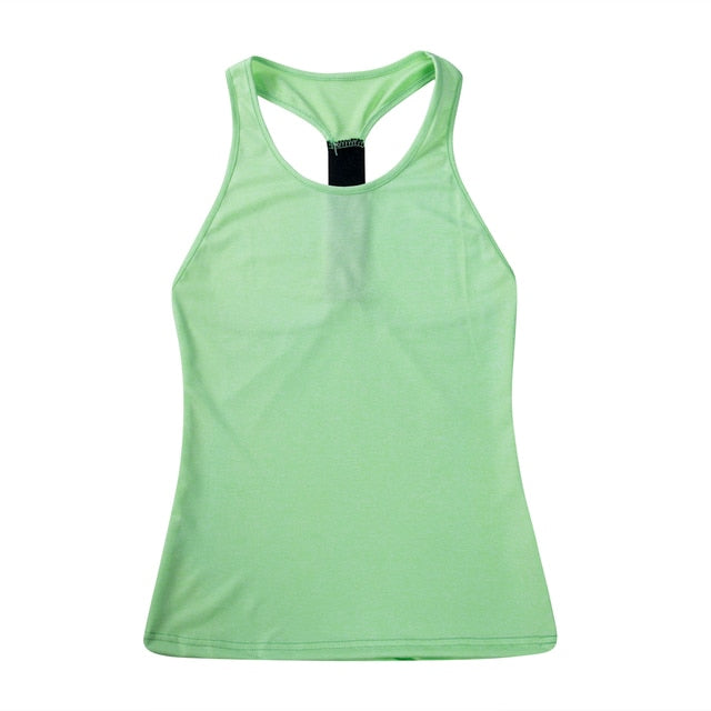 Casual Sleeveless Yoga Shirts Women Gym Tank Vest Tops Running Sporting Stretch Fast Dry Wicking Fitness Sports Bras