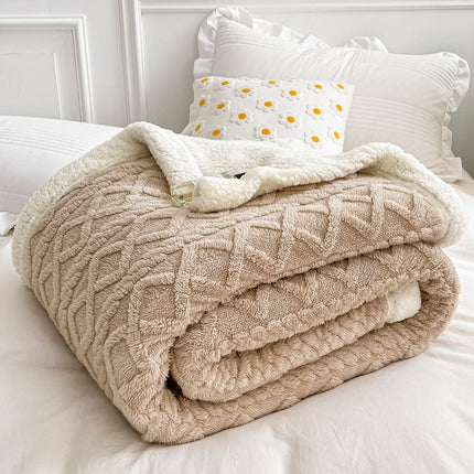 Warm Thick Plaid Winter Bed Blankets Plush & Fluffy