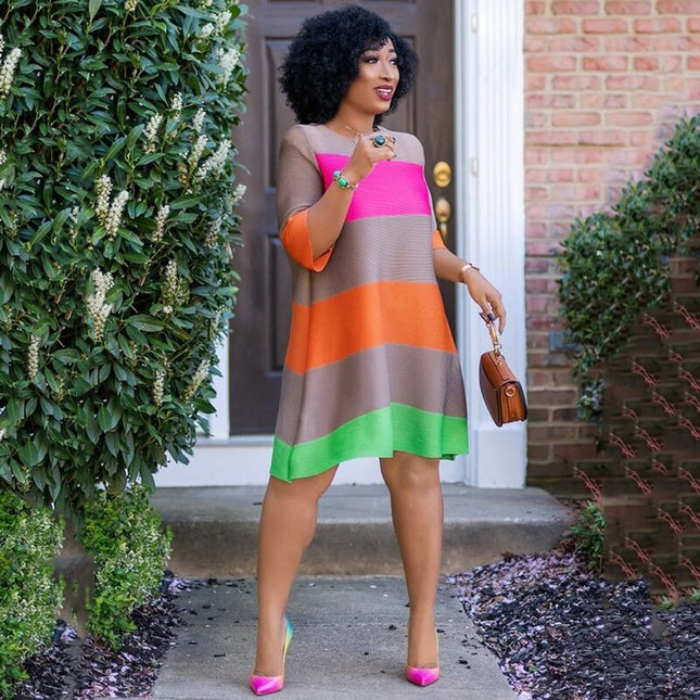 Colorful African Print Dress
