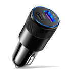 Black / PD USB Car Charger
